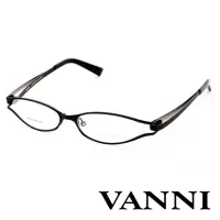 在飛比找momo購物網優惠-【VANNI】復古輕巧造型平光眼鏡(V8305C151-黑色