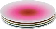 French Bull 6" Melamine Dinnerware Colorful Appetizer Plate Set, 4 Piece - Ombre