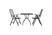 vidaXL Garden Dining Set Patio Furniture Set Coffee Table Anthracite Metal Mesh