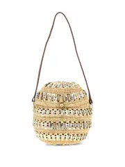 [Rabanne] Rabanne-Borsa A Mano In Rafia E Metallo 1969-Donna OS