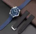 Rubber Strap For Omega Seamaster Blue Deployant Aqua terra Speedmaster