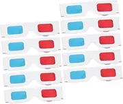 HOMSFOU 10 Pack 3D Glasses for 3D Movies Home Theater and Gaming Red Cyan Glasses Stylish and Comfortable