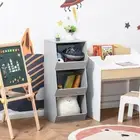 3-Shelf Organizer Dresser Kids Storage Shelf Toys, Games, Books, Ages 3+, Grey