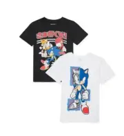 Sonic the Hedgehog Short Sleeve Graphic Tee, 2-Pack, Size: L(10-12)