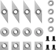 16Pcs Tungsten Carbide Cutters Inserts Set for Wood Lathe Turning Tools