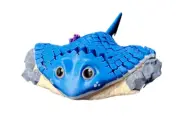 Manta Ray / Sting ray articulating 3D printed toy Multi color w/ base decoration