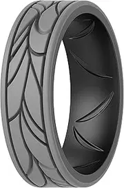 [ThunderFit] Silicone Bands for Women - Breathable Round Pattern Design 6.8mm Wide 1.8mm Thick