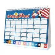 Desk Calendar Cartoon 16 Months Calendar for Home School Office Planning and Organizing