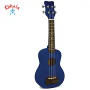 NEW Kohala KT-SBL Tiki Series Beginner Soprano Ukulele Blue Satin Finish