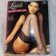 Fishnet Stockings LEVANTE Tall/Extra Tall Nero Black Lace Stretch Top Italy