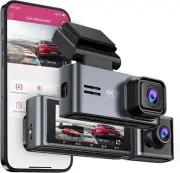 OMBAR Dash Cam Front and Inside, 5G WiFi GPS Dash Cam 4K+1080P Included 64GB Car