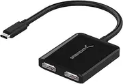 SABRENT USB Type-C Dual HDMI Adapter [Supports Up to Two 4K 30Hz Monitors, Compatible with Windows Systems Only] (DA-UCDH).