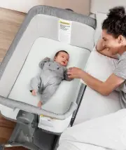 3in1 Baby Bassinet Bedside Sleeper Portable Baby Crib Bassinets with Swing Mode