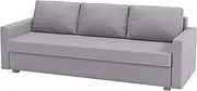 [HomeTown Market] The Cotton Friheten Sleeper Sofa Cover Replacement is Custom Made for IKEA Friheten 3 Seat Sofa Bed Slipcover (Light Gray)