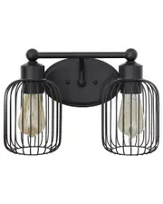 Lalia Home 14in Ironhouse 2-Light Industrial Wall Mounted Fixture
