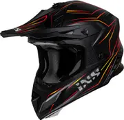 IXS 189FG 2.0, motocross helmet , color: Matt Black/Red/Yellow , size: M