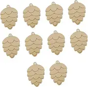 PLAFOPE 100pcs Christmas Tree Painting Pendants Unfinished Wood Ornaments s Hook for Boys and Girls' Craft