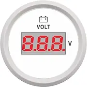 52 Mm Car Voltmeter 12 V 24V Fit Car Boat Truck Motorcycle Marine Voltage Volt Indicator with Backlight Digital Volt Gauge Meter Automotive Voltmeter(WW)