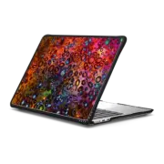 MacBook Air 13-inch (M2 - M4) Impact Case RAINBOW DOTTY OCEAN - Colorful Whimsical Abstract Painting Polka Dot Bubbles Deep Red Magenta Crimson Purple Sea Underwater Bold Jewel Tone Fine Art