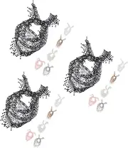 [VALICLUD] Lace Triangle Scarf Bridal Tulle Cosplay Jewelry Veil Chapel Lace Triangle Lace Veils Catholic Veils for Women Mass Mantilla Floral Church Veil Triangle Mantilla Polyester