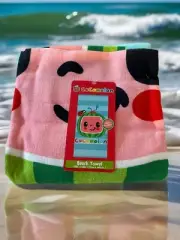 CoCoMelon Watermelon Beach Towel 28 in x 58 in 100% Cotton Kid’s Bath Pool NEW