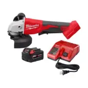 Milwaukee Grinder Lithium-Ion Brushless W/ Paddle Switch + 5.0Ah Starter Kit