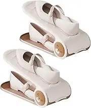 Double Layer Shoe Rack | Double Layer Shoe Space Saver Organizer, Shoe Storage Stacker Holder, 4-Speed Shoe Stack Sandals Rack, Flat Shoes Slippers Rack, Adjustable Shoe Holder For Closets,
