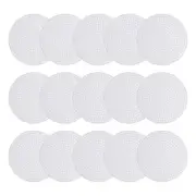 Plastic Mesh Canvas Sheet 7.7cm/ 3" White Round Blank Canvas, Pack of 15