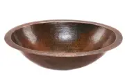 LO19FDB Under Counter Hammered Copper Bathroom Sink