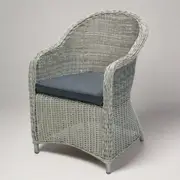 MALAWI - Poly Rattan Wicker Outdoor Dining Chair - Grey
