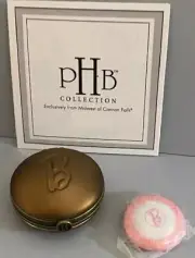 Barbie Compact hinge box w/ Powder Puff trinket - Retired PHB