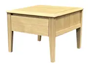 MD Clara Solid Timber 1 Drawer Lamp Table