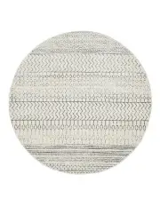 [Rug Culture] Chrome Harper Round Rug in Silver