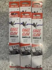 6 Packs Eagle Claw Snell Plain Shank Size 10
