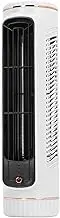 Small Table Tower Fan, Rechargeable 1200mAh 3 Speeds Safe Quiet Desk Cooling Fan Elegant for Bedroom for Home (White)