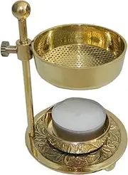 Brass Adjustable Incense Resin Burner - Charcoal Free, 5.5 Inch | Ideal for Yoga, Spa & Aromatherapy