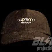 SS22 SUPREME CHENILLE CAP 6-PANEL BROWN HAT 2022