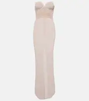 [Magda Butrym] Magda Butrym Crochet cotton and linen blend midi dress AU 14 white