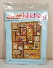 Sealed Sunset Stitchery Needlecraft Kit "Bits and Pieces Memory Box" 2689