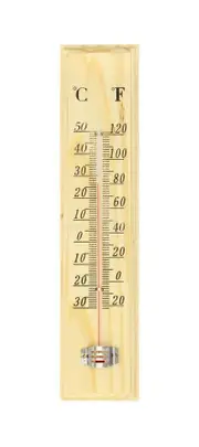 27cm WOODEN THERMOMETER Indoor Outdoor Glass Wall Hanging Room Sensor Jumbo