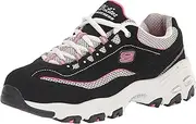 [Skechers] Women's D'Lites-Life Saver Memory Foam Lace-up Sneaker