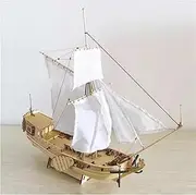 1 80 Sailboat Model for Dutch Yacht Model DIY Hand-Assembled Toy Kit for Decorative Desks for Men and Women