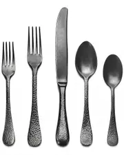 Mepra Epoque Pewter Oro Nero 5pc Flatware Set
