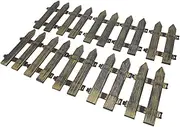 Miniature Fence Lifelike Rustic Decorative Plastic Small Fence Ornament for Courtyard Garden Hotel Shopping Mall