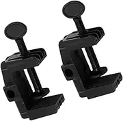 YILUXIANGYANG 2 Pcs Desk Clamp Work Light Mounting Bracket Heavy-duty Plastic Table Mounting Clamp for Desk Lamp, Magnify Lamp, Tablet Holder, Etc