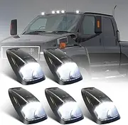 5PCS LED Cab Roof Marker White Lights Top Clearance Marker Light Compatible with 1988-2002 Chevy GMC C/K 1500 2500 3500 5500 6000 6500 7000 7500 Pickup Trucks