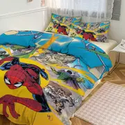 Bed Sheets g77 Spiderman Print Bedding Set Pattern Duvet Cove Set 3 Pieces 1 Quilt Cover And 2 Pillowcases for Women Men Teens tq77 Bed Sheets