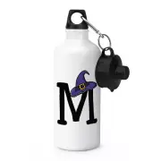 Letter M Witches Wizard Hat Sports Water Bottle Funny Witch Halloween Alphabet