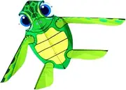 Frediuo Tortoise Shaped Kite Flying Toy Activity with Long Tail Game Large Size Leisure Sports for Park Garden Travel Beginners Beach