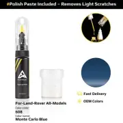 Touch Up Paint For Land Rover All Models 608 Monte Carlo Blue With Polish Paste